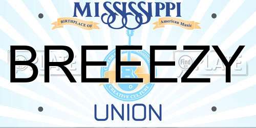 BREEEZY Mississippi License Plate