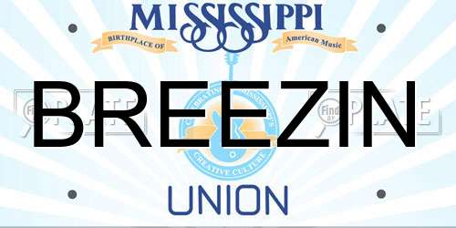 BREEZIN Mississippi License Plate