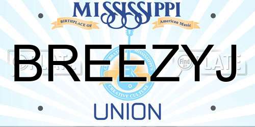 BREEZYJ Mississippi License Plate