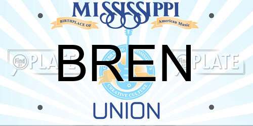 BREN Mississippi License Plate