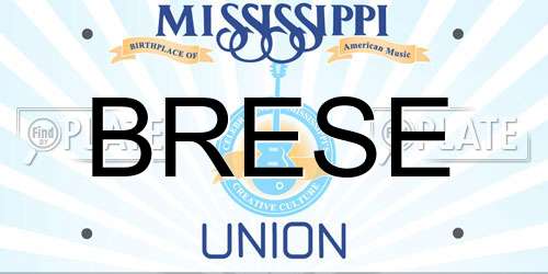 BRESE Mississippi License Plate