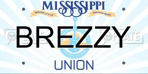 BREZZY Mississippi License Plate