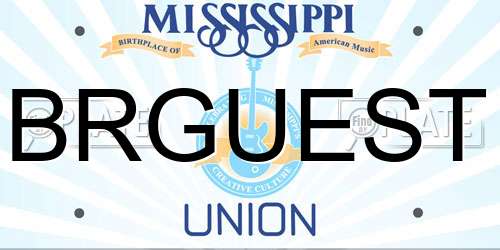 BRGUEST Mississippi License Plate