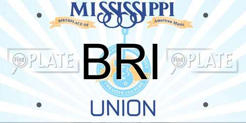 BRI Mississippi License Plate