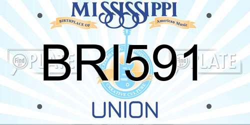 BRI591 Mississippi License Plate