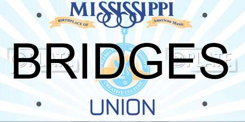 BRIDGES Mississippi License Plate
