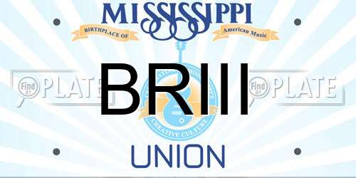 BRIII Mississippi License Plate