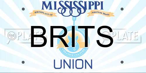 BRITS Mississippi License Plate