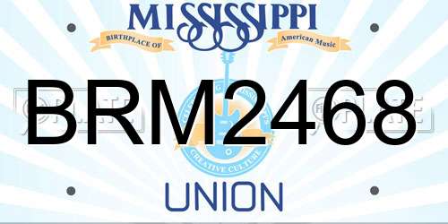 BRM2468 Mississippi License Plate