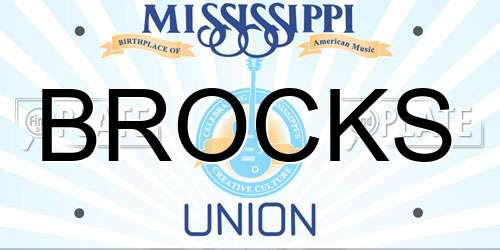 BROCKS Mississippi License Plate