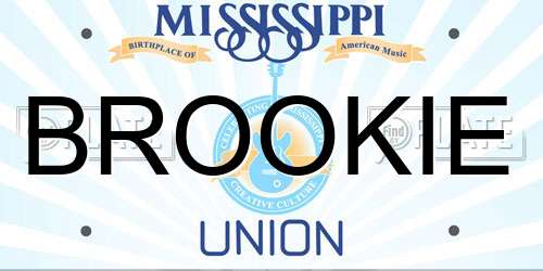 BROOKIE Mississippi License Plate