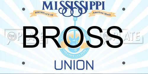 BROSS Mississippi License Plate