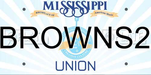BROWNS2 Mississippi License Plate
