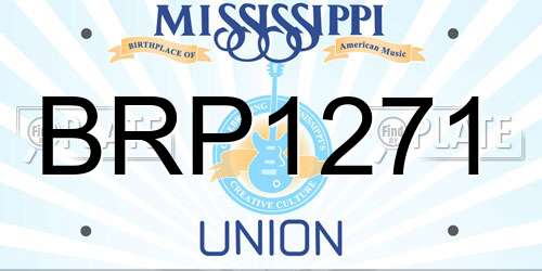 BRP1271 Mississippi License Plate