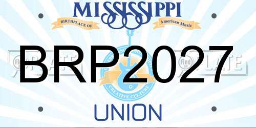 BRP2027 Mississippi License Plate