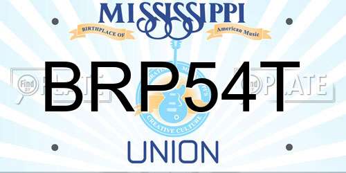 BRP54T Mississippi License Plate