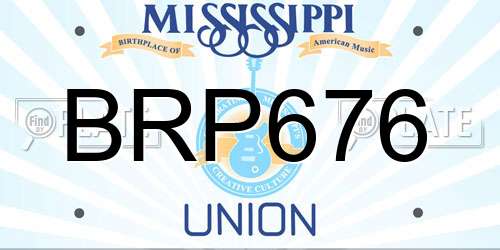 BRP676 Mississippi License Plate