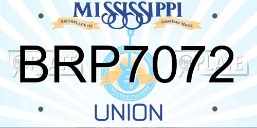 BRP7072 Mississippi License Plate