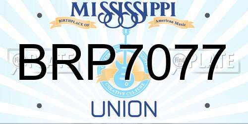 BRP7077 Mississippi License Plate