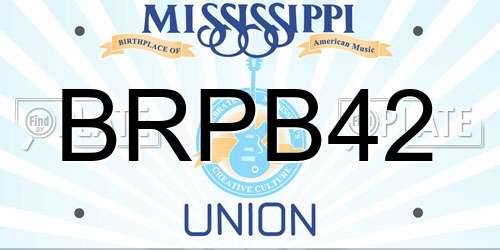 BRPB42 Mississippi License Plate