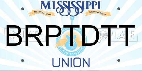 BRPTDTT Mississippi License Plate