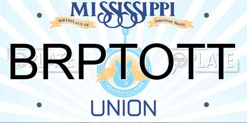 BRPTOTT Mississippi License Plate