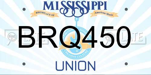 BRQ450 Mississippi License Plate