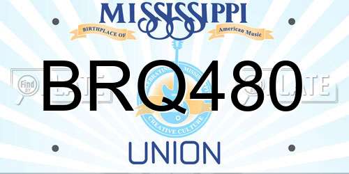 BRQ480 Mississippi License Plate