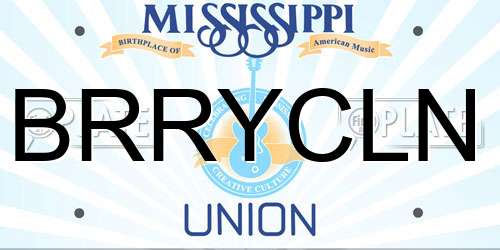 BRRYCLN Mississippi License Plate