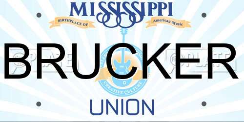 BRUCKER Mississippi License Plate