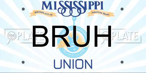 BRUH Mississippi License Plate