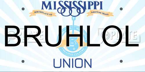 BRUHLOL Mississippi License Plate