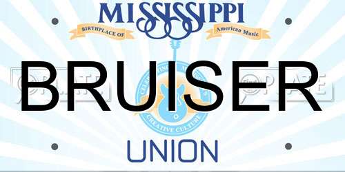 BRUISER Mississippi License Plate