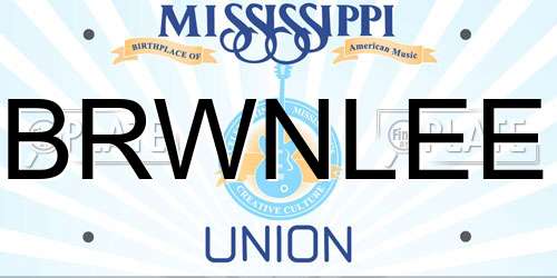 BRWNLEE Mississippi License Plate