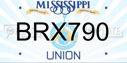 BRX790 Mississippi License Plate