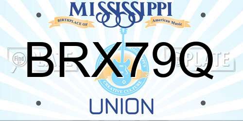BRX79Q Mississippi License Plate
