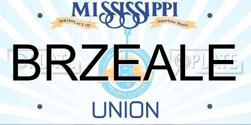BRZEALE Mississippi License Plate