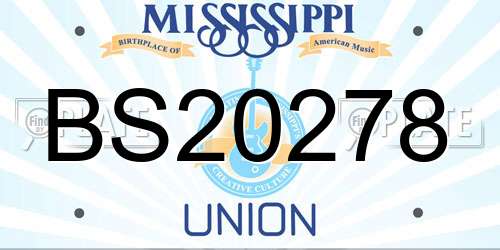 BS20278 Mississippi License Plate