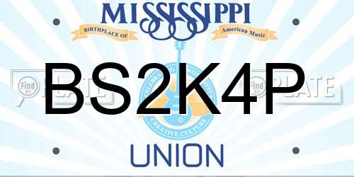 BS2K4P Mississippi License Plate