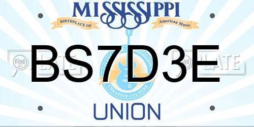 BS7D3E Mississippi License Plate