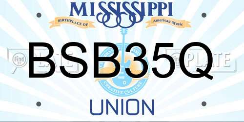 BSB35Q Mississippi License Plate