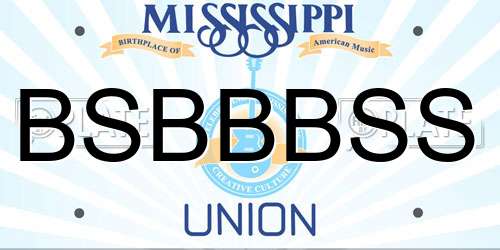 BSBBBSS Mississippi License Plate