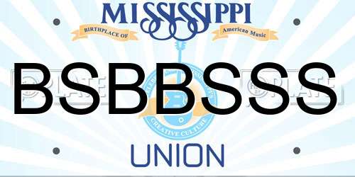 BSBBSSS Mississippi License Plate