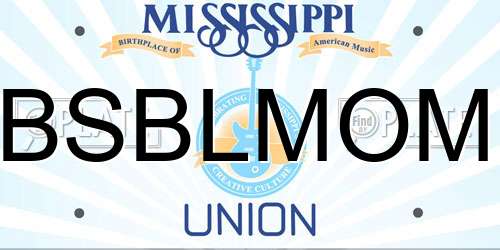 BSBLMOM Mississippi License Plate