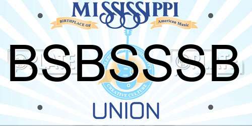 BSBSSSB Mississippi License Plate