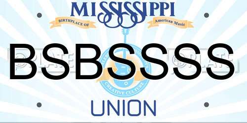 BSBSSSS Mississippi License Plate