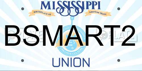 BSMART2 Mississippi License Plate