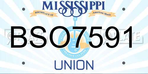 BSO7591 Mississippi License Plate