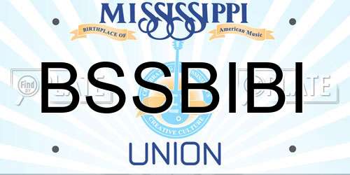 BSSBIBI Mississippi License Plate