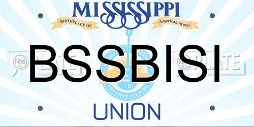BSSBISI Mississippi License Plate